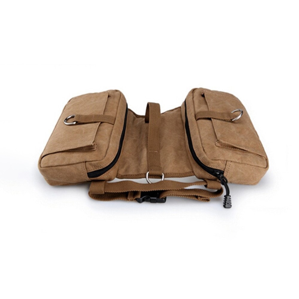 Dog Pack Hound Travel Camping Hiking Backpack Saddle Bag Rucksack for Medium and Large Dog (Khaki)
