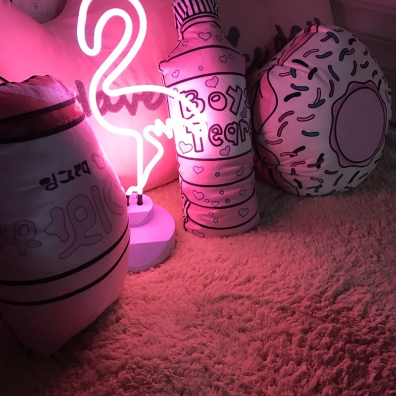 Neon Neon Sign Decoratie Led Nachtlampje Cloud Rainbow Flamingo Vorm Kleurrijke Bureaulamp Voor Indoor Bruiloft Verlichting