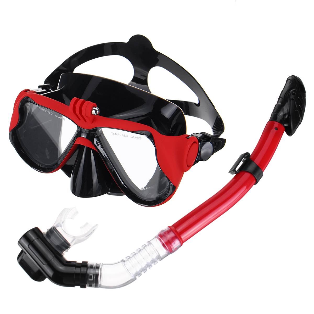 Populaire Sgodde Professionele Onderwater Camera Duikbril Duik Snorkel Zwembril Voor Gopro Sport Camera Strap: Red