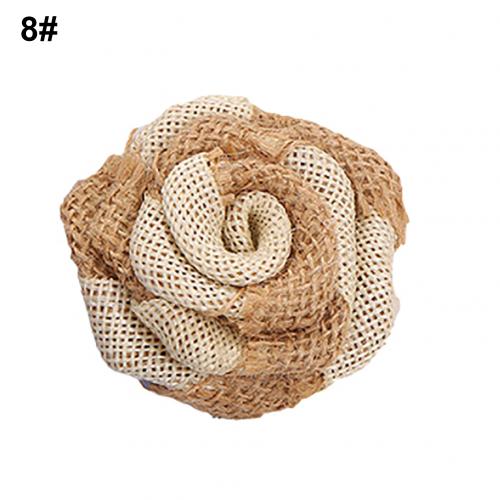 Handmade Jute Hessian Burlap Flowers Rose Shabby Chic Wedding Decor Christmas Party Supplies