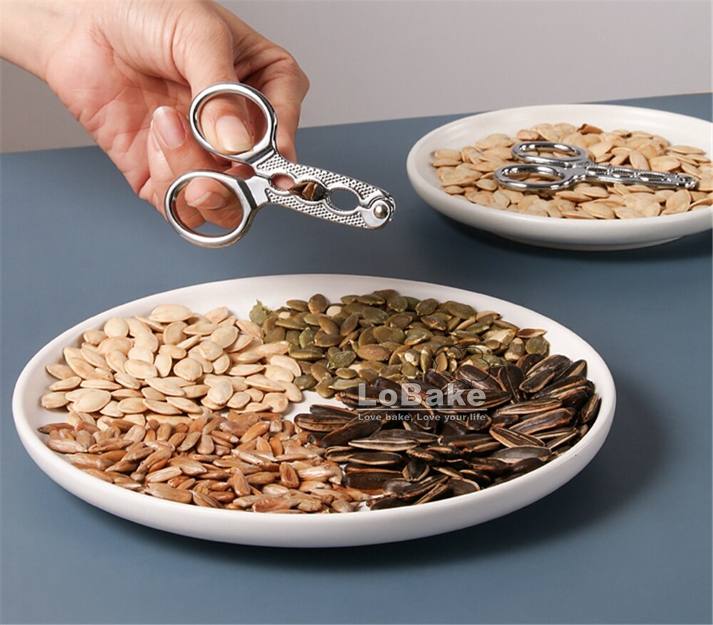 4 designs metal alloy walnut opener melon seeds nutcracker walnuts fruits pecans pine nut cracker for kitchen tools