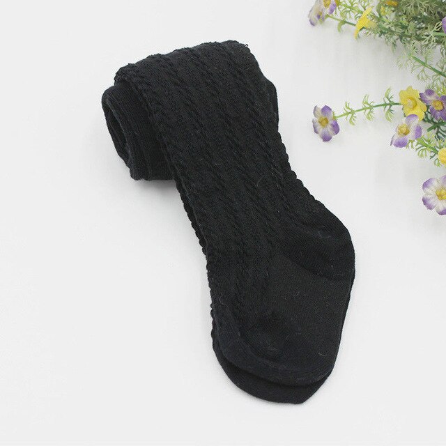Baumwolle Kleinkind Baby freundlicher Mädchen Knie Hohe Socken freundlicher Strumpfhosen Bein Wärmer Strümpfe: Schwarz / 6 zu 12M