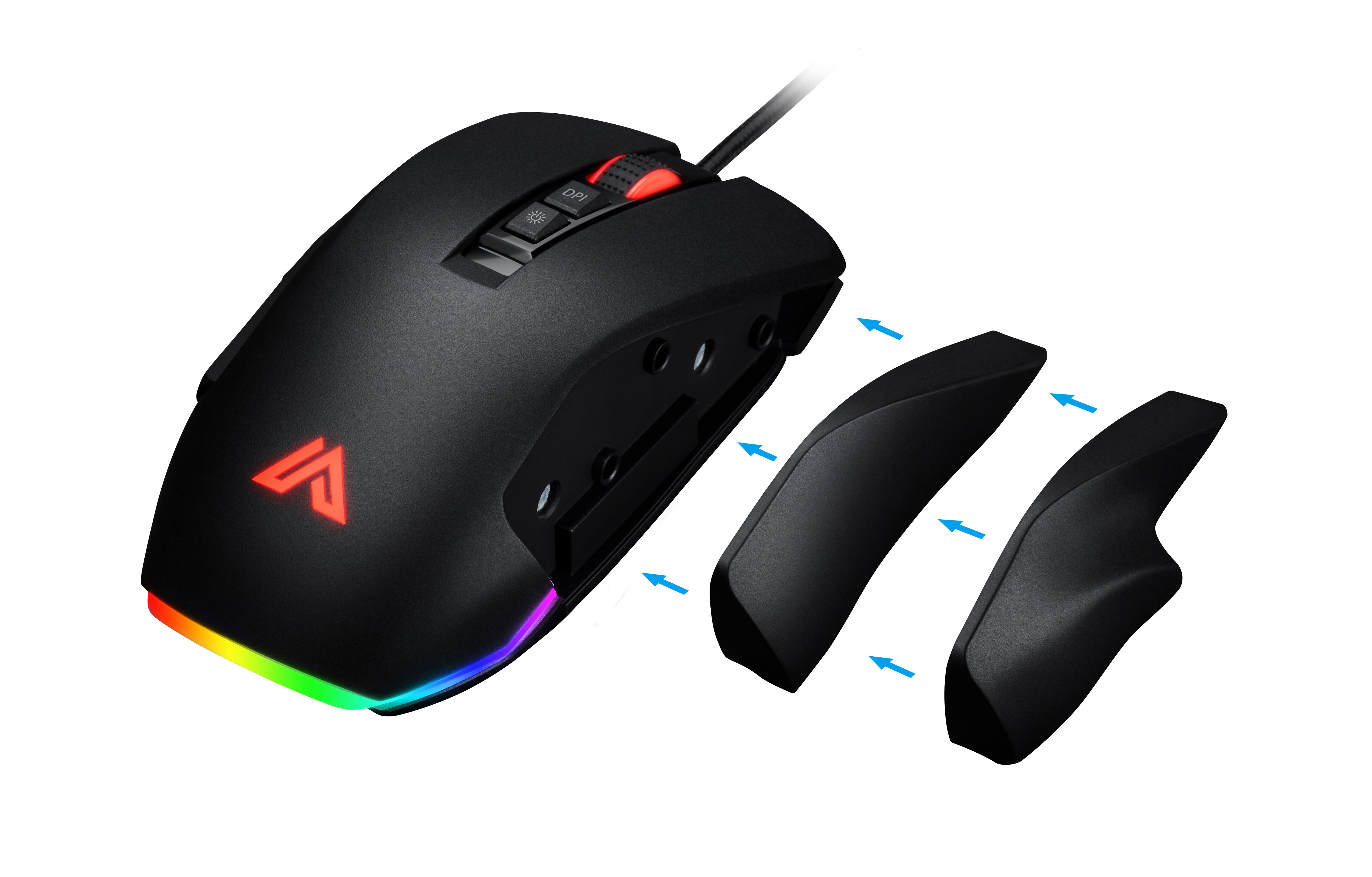 Rgb Gaming Mouse Optical 14 Programmable Buttons 10000 Dpi Adjustable Wired Ergonomic Silent Mice For Computer Game