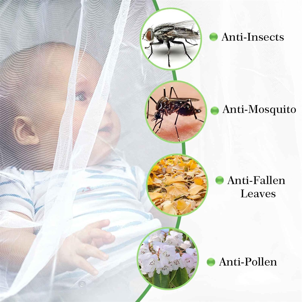 Klamboe Voor Kinderwagen Draagbare Mini Wieg Bug Net Wasbare Fijne Mesh Hoes Met Elastische Rand Voor Kinderwagen Wieg