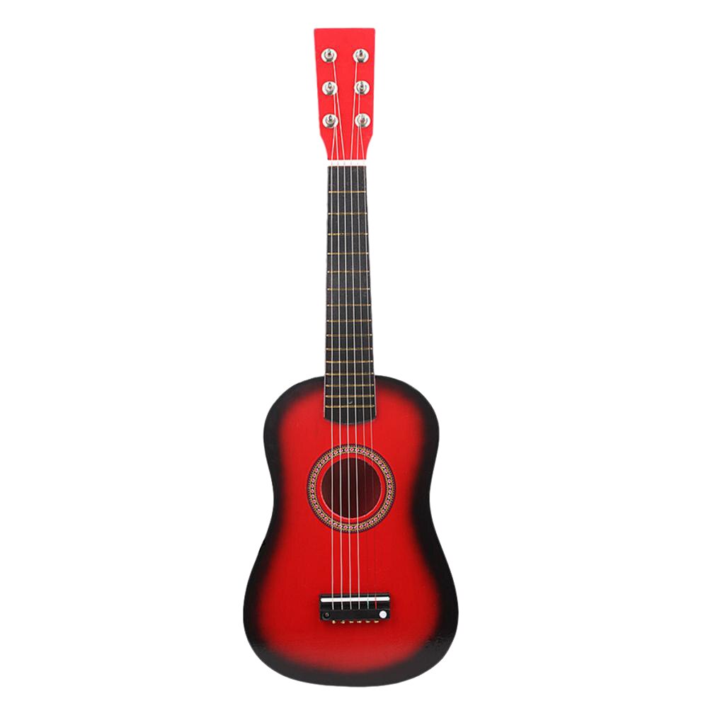 21 inch Exquisite Solid Wood 6 Strings Acoustic Guitar Practice Mini String Musical Instrument for Beginners Music lovers
