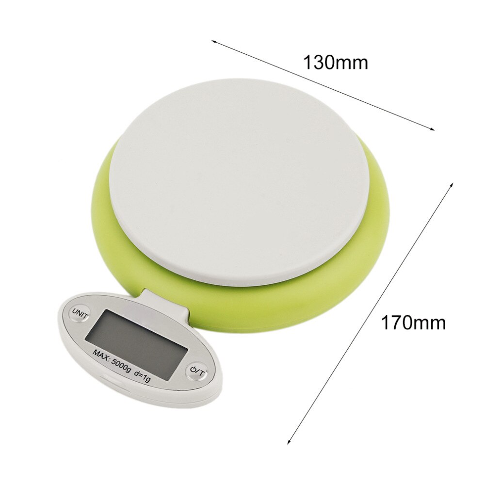 Electronic Kitchen Food Scale Practical 5KG/1g LCD Display Digital Weighing Scale Weight Scale Tool Balance Household Scales