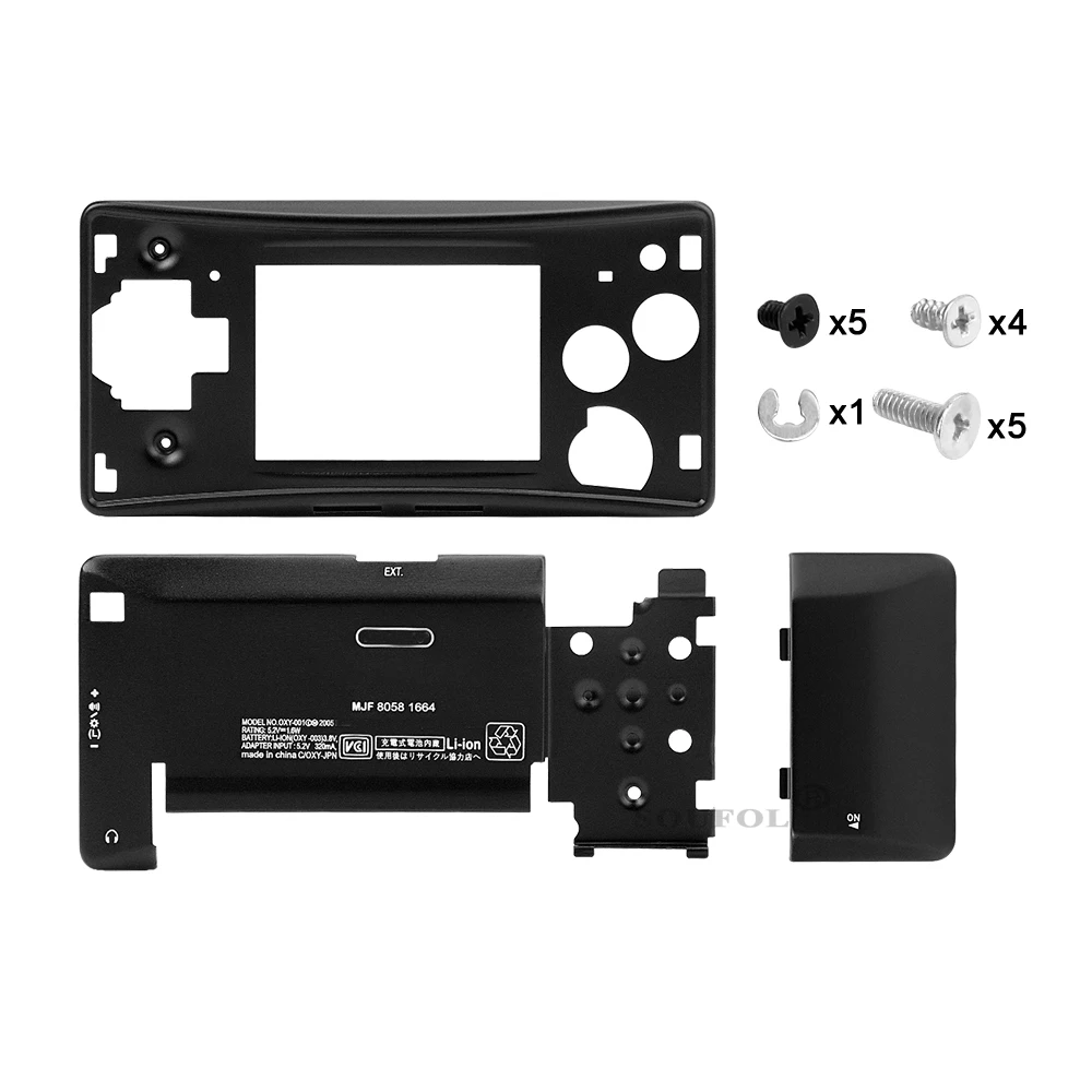 Carcasa de aluminio y Metal para GameBoy Micro, funda para GBM, accesorios de reparación,: Azul oscuro