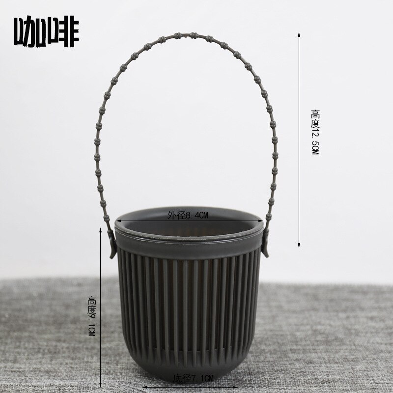 Plastic Resin European-style Engraved Distressed Outdoor Planting Pot Gallon Pot Nursery Pot Plastic Pots for Seedlings: Coffee