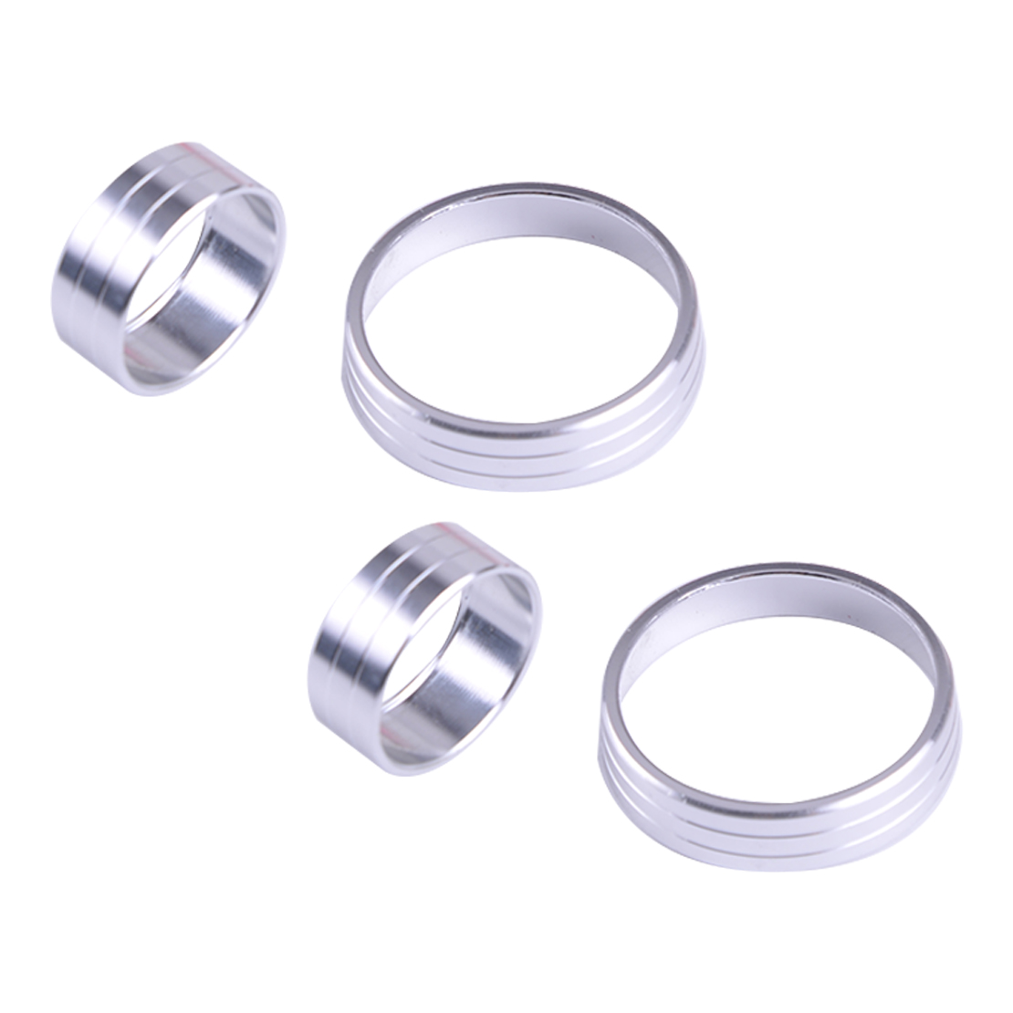 Beler 4pcs A/C Knop Bedieningspaneel Verwarming Wijzerplaten Switch Knop Ring Cover Fit Voor Kia Sportage QL: fullsilver