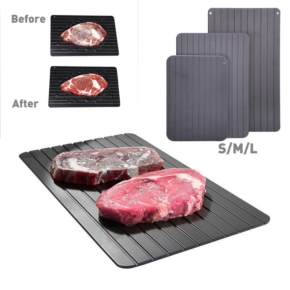 Bandeja de descongelación rápida, bandeja de descongelación rápida para comida de mar, pescado, carne congelada, bandeja de tablero de descongelación rápida, Gadget de cocina para uso doméstico, herramienta de descongelación