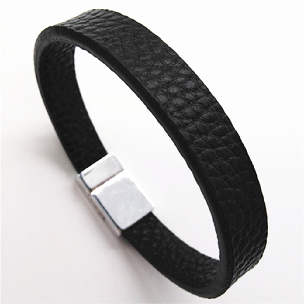 Multilayer Punk Black Wristband Retro Handmade Vintage Leather Men Leather Bracelets Cuff Bangle male Jewelry