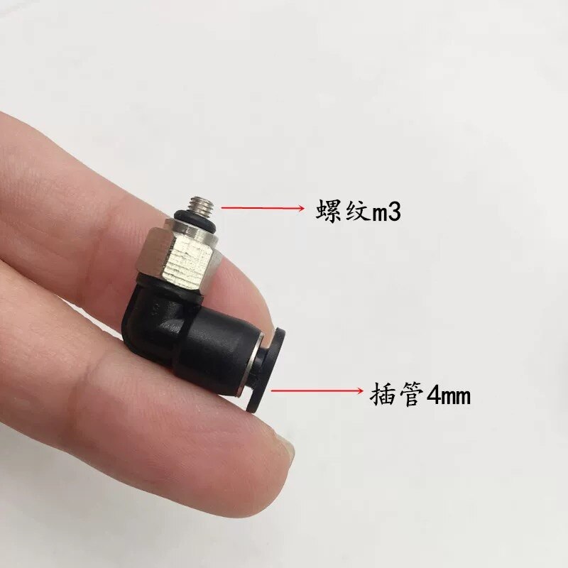 Pneumatic Miniature Trachea Quick Plug Connector Threaded Straight-through Connector PL PL3/4/6MM-M3/5/6 Pneumatic Element