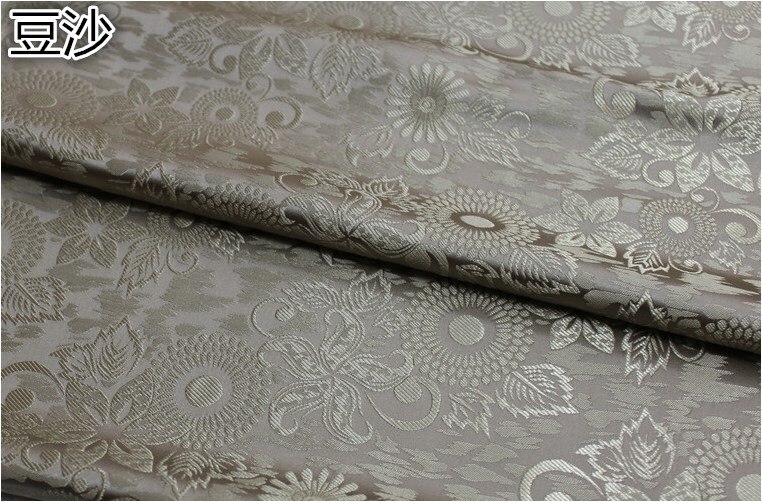 CF943 12 couleurs chinois traditionnel soie brocart tissu chinois mariage vêtements taie d'oreiller tissus bricolage matériaux Textiles de maison: coffee grey