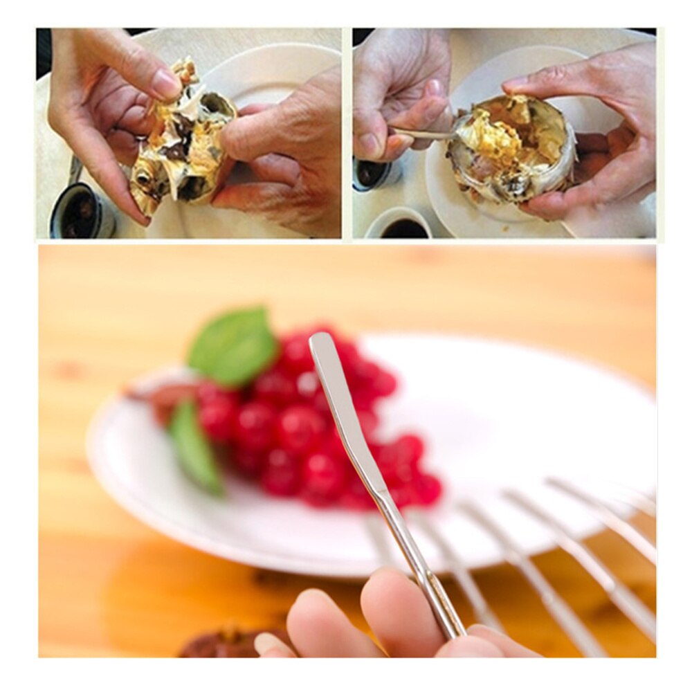 12PCS Stainless Steel Shellfish Seafood Forks Nut Picks Seafood Tools