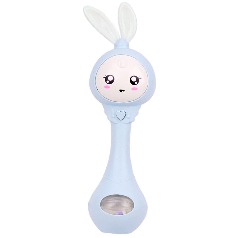 Electric Musical Flashing Baby Rattles Baby Infant Hand Bells Cute Rabbit Hand Bells Newborn Infant Early Educational Toys #30: Blue