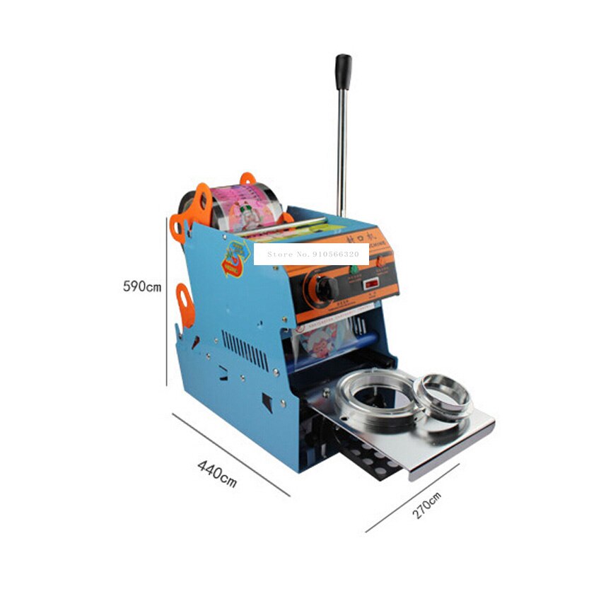 Manual Pearl Milk Tea Sealing Machine WY-806A Tea Cup Sealing Machine Plastic Sealer 7, 7.5, 9.5 CM 270W 220V / 50Hz