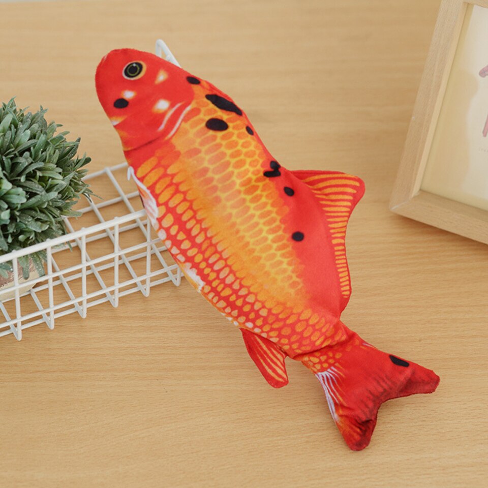 Electric Moving Fish Cat Toy Flopping Simulation Wagging Fish Pet Funny Chew Bite USB Charger Kitten Plaything Supplies