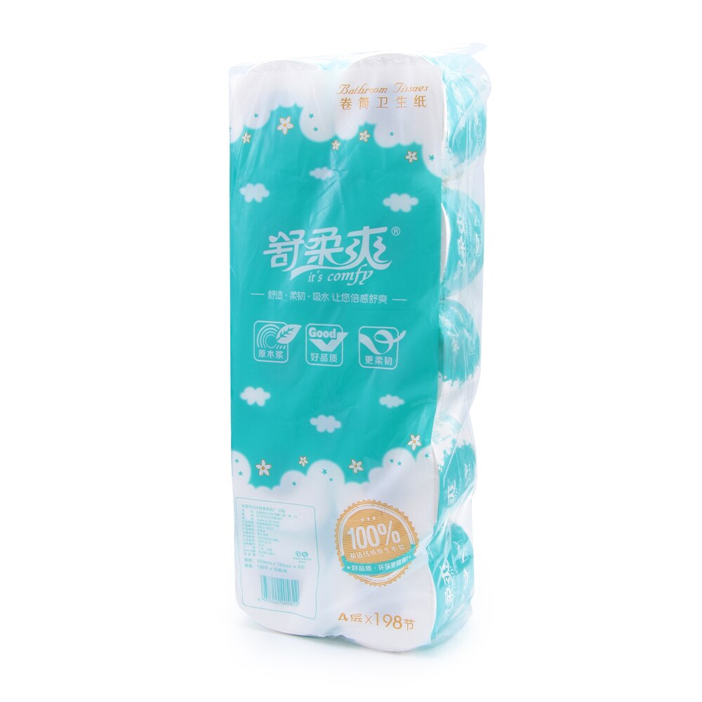 Witte Wc Papier Patroon Roll Wc-papier, Roll Papier In Badkamer, papieren Handdoek 10 Rollen Per Zak