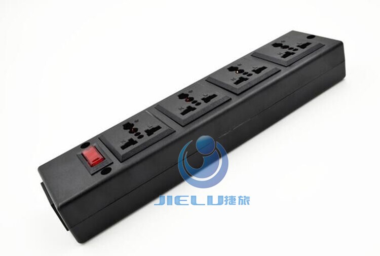 4-Outlet Universal socket with overload protector,Circuit Breaker Switch,4 Ways Outlet extend PDU power strip