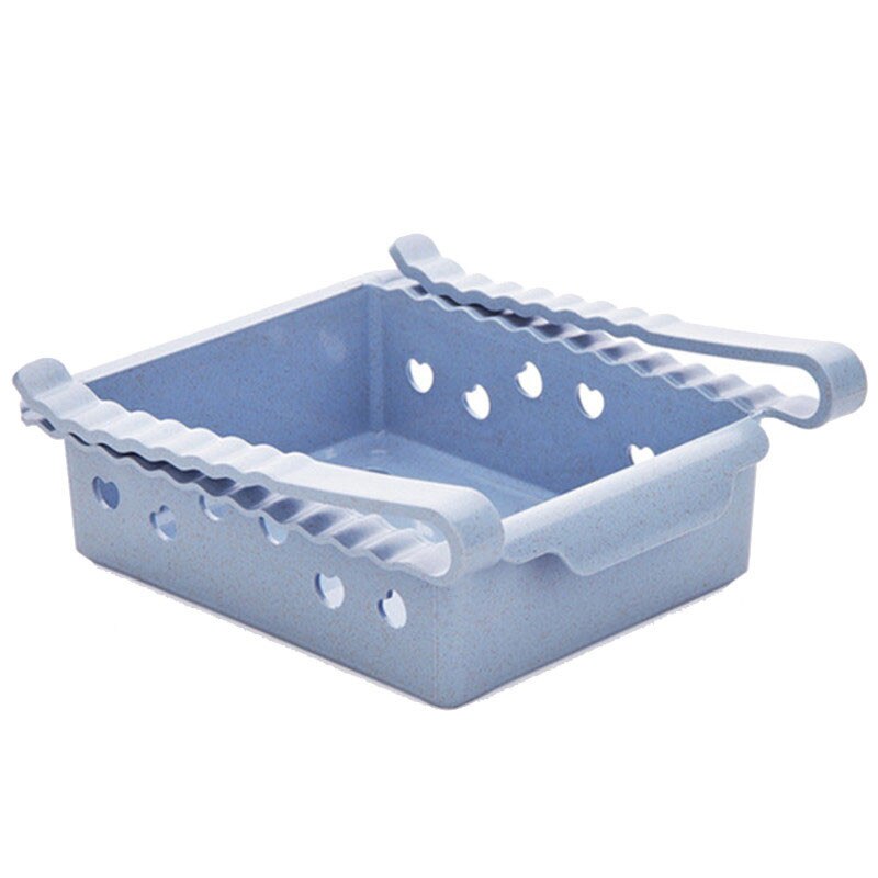 Kitchen Article Storage Shelf Refrigerator Drawer Shelf Plate Layer Plate Layer Storage Rack Kitchen Organizer Product: Blue 