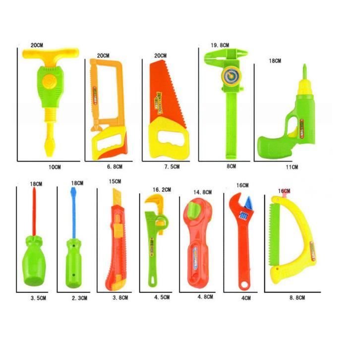 32Pc Toy Repair Tool Play Set Hammer Screwdriver Bolt Kid Children Learning Cordless Drill Wrenc Pretend Simulation Garden