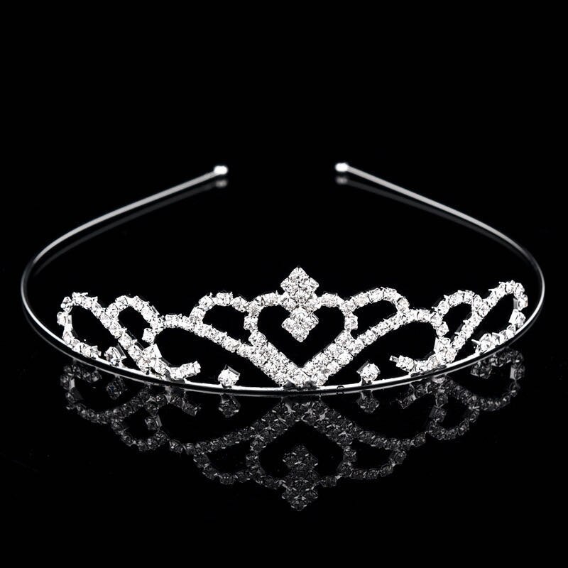Princess Wedding Bridesmaid tiara with girl's crystal rhinestone hair ornament for bride's head: Antique Bronze Plated