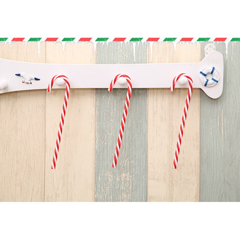 6Pcs Candy Cane Hanging Ornaments Christmas Decoration For Home Christmas Party Santa Walking Stick Year Children