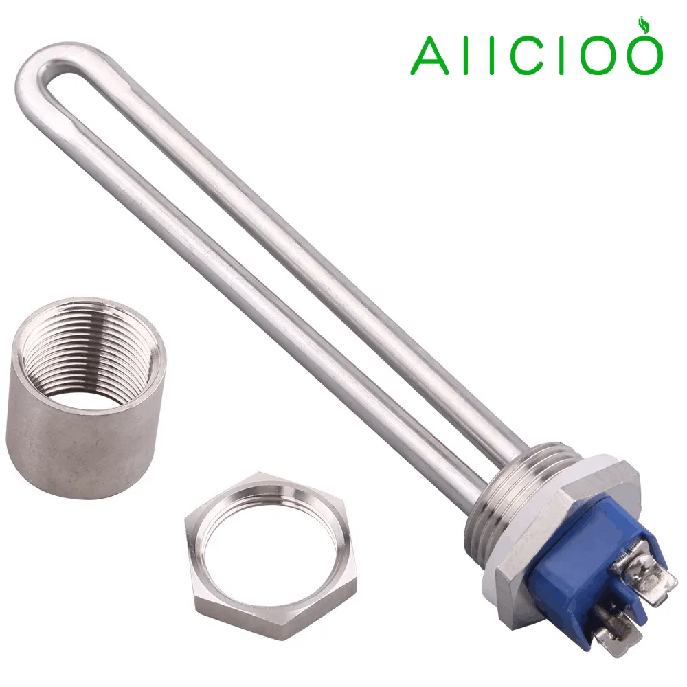 Calentador de agua, elemento calefactor de inmersión de 220V con rosca de 1 pulgada, calentador Tubular eléctrico SUS304 500W/750W/1000W/1500W