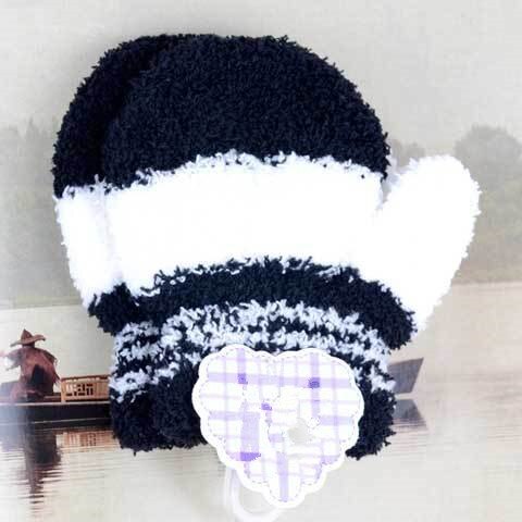 Strip Handschoenen Candy Wanten Leuke Cartoon Dikker Warme Fleece Zachte Handschoenen Van Baby Baby Jongens Meisje Winter Moeder Kids Accessoires: Default Title
