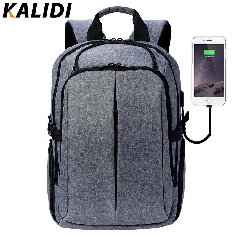 KALIDI Laptop Bag 17 inch For Mackbook Air Pro 15 17 Business Computer Bag Multifunction Notebook Bags for Men Women: Gray