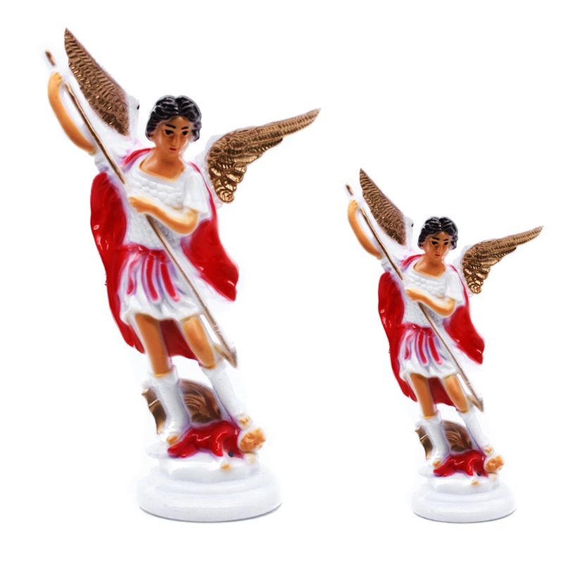 Red Angel Plastic Heilige Standbeeld Ornamenten Christendom Kerk Home Decoratieve