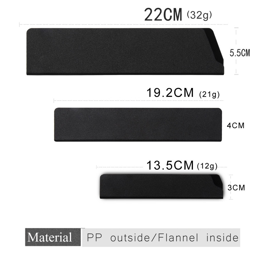 Universal chefs knivseggsskydd (220mm)  verktygsknivar fodral bladskydd pp lock med flanell