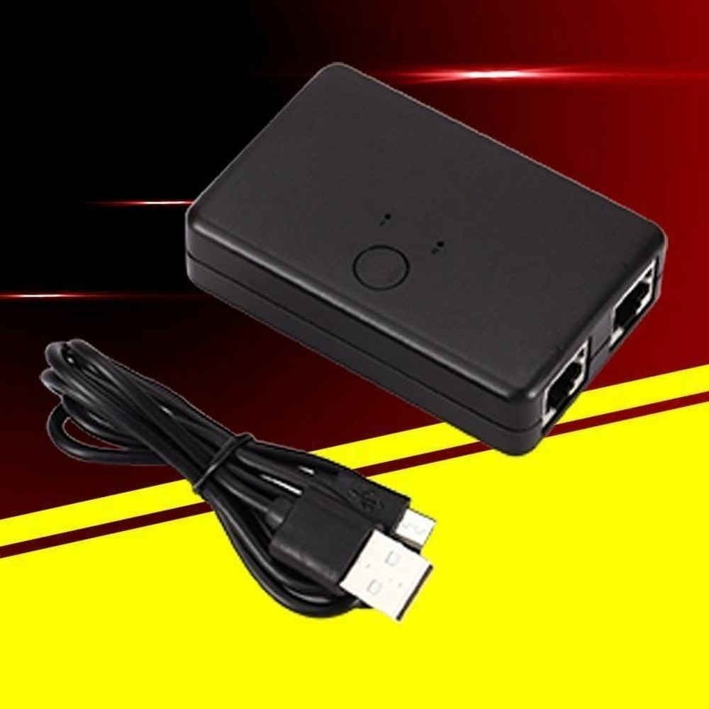 2 Port Switcher RJ45 Network Switch Ethernet Network Box Switcher Dual 2 Way Port Manual Sharing Switch Adapter HUB