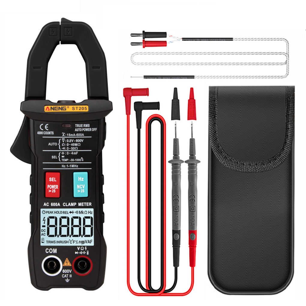 Digital Display 4000 Counts Multimeter Voltage Current Resistance Temperature Diode Measuring Device With Carrying Bag Tool