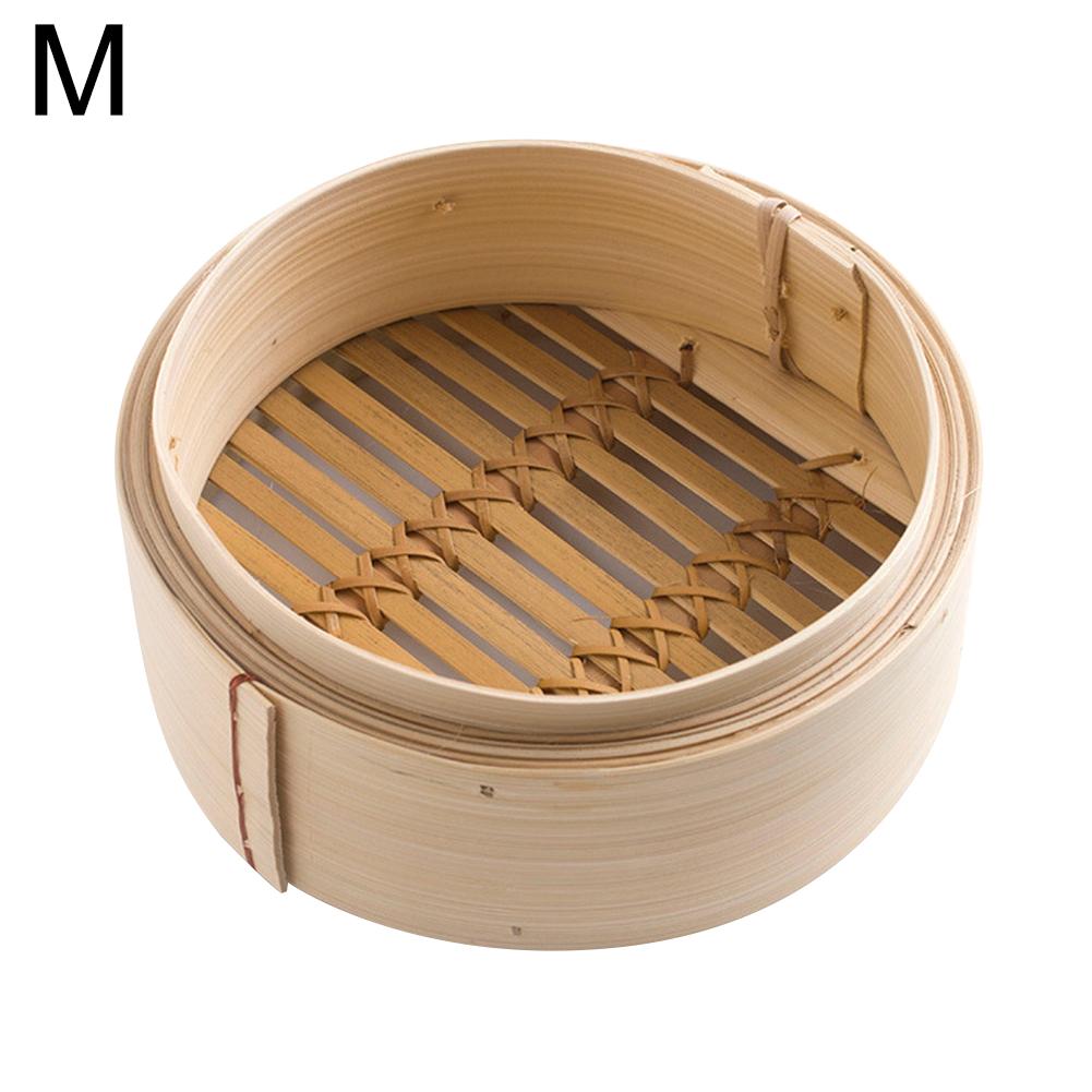 Bamboe Stoomboot Mand Voor Voedsel Vis Rijst Groente Handgemaakte Dumplings Stoomboot Mand Lade Stoom Pot Huis Keuken Koken Tool: 20.4cm cage