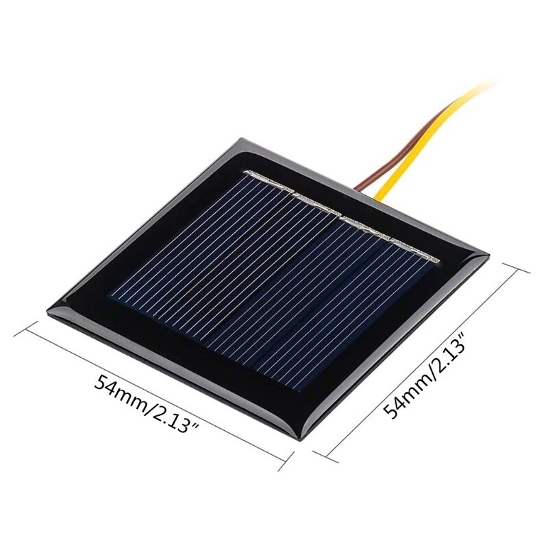 Micro Solar Board fotowoltaiczne 5 sztuk 2V 100Ma ogniwa słoneczne z przewodami Solars płyta epoksydowa DIY projekty zabawki 54mm x 54mm K1KF