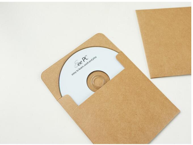 5pcs/lot Vintage CD Optical Disc Envelope Kraft Paper CD Bag DIY Envelope Wedding