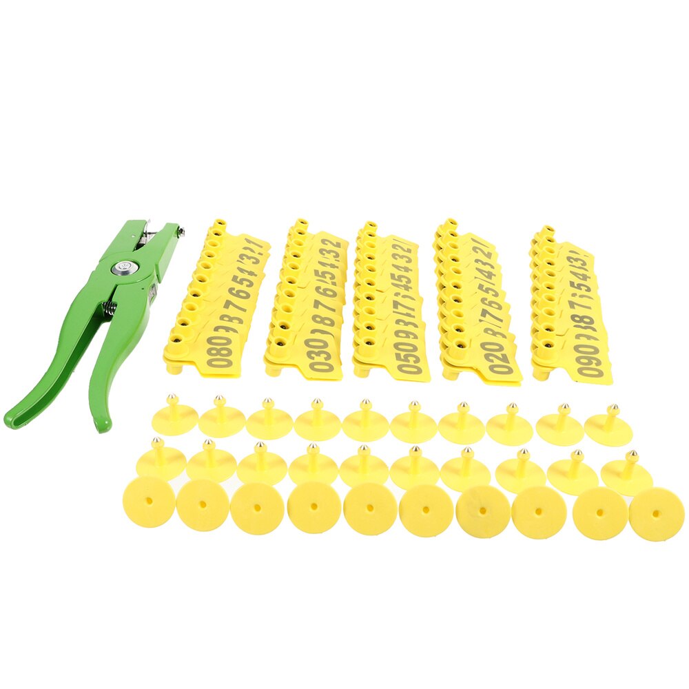 103Pcs Number Ear Tag Livestock Ear Tag Animal Ear Tag Pin Ear Tag Plier