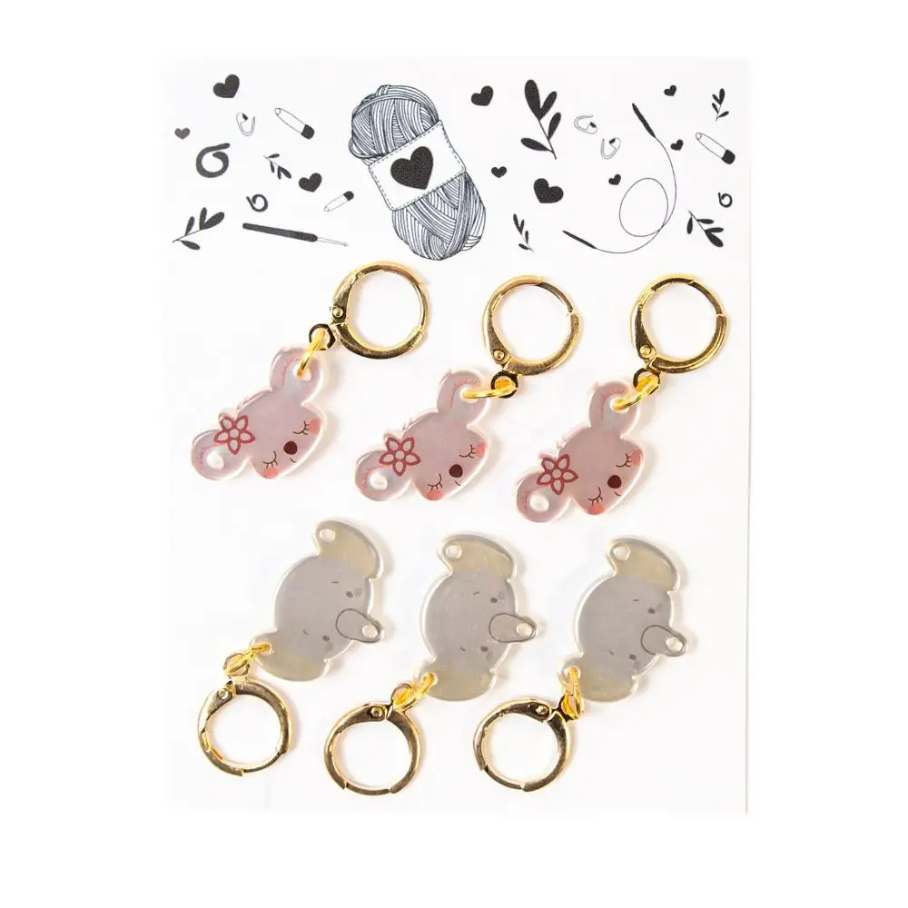 Flower Stitch Markers, Alloy Enamel Crochet Stitch Marker Charms Locking Stitch Marker DIY Handmade for Knitting: plum