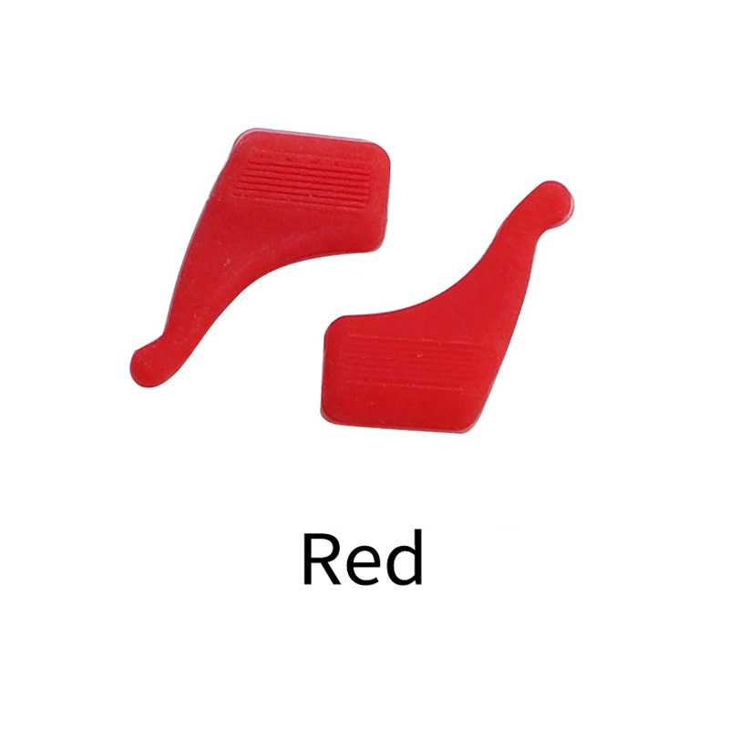 Anti Slip Ear Hook Eye Glasses Silicone Grip Temple Tip Holder Spectacle Eyeglasses Grip Eyewear Accessories: Red