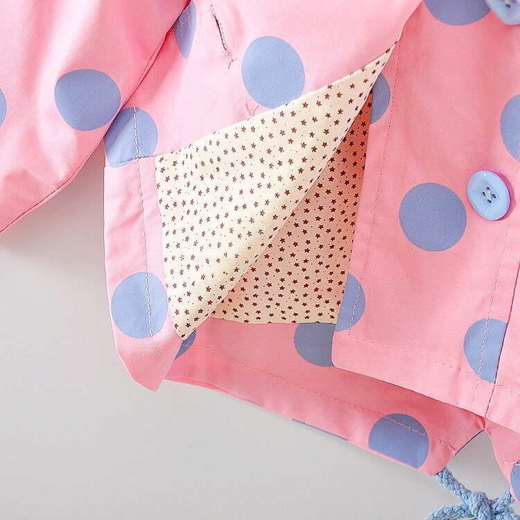 Baby girl dot trench coat