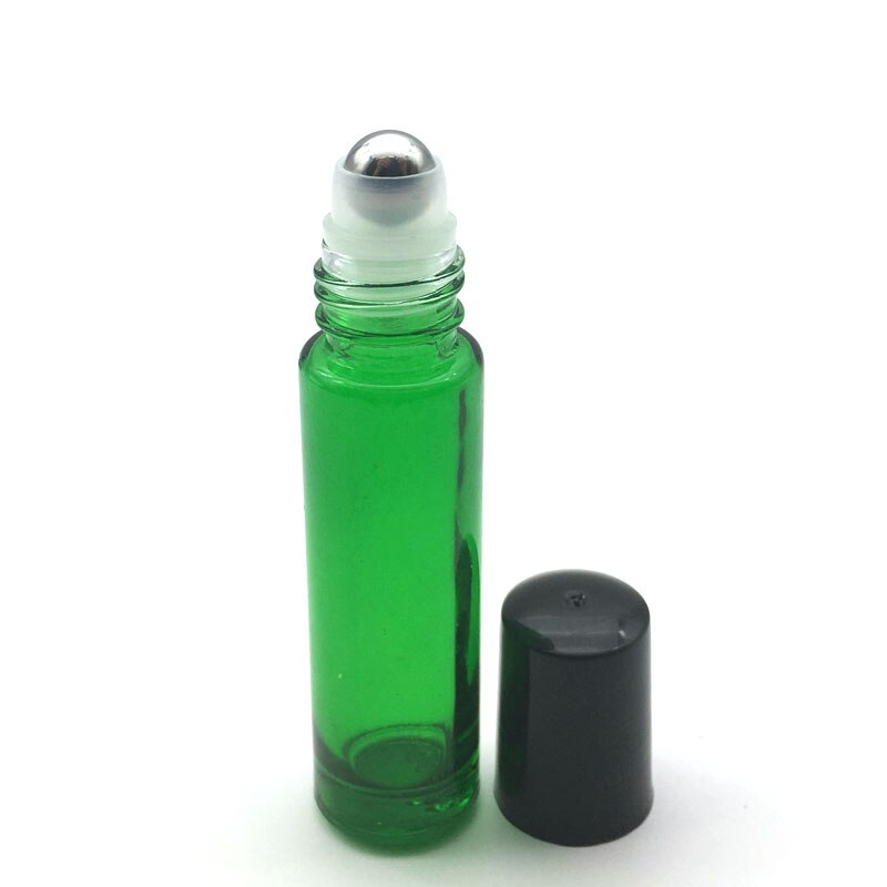 1pcs Empty Perfume Sample 1ml 2ml 3ml 5ml Green Roll Glass Bottle Essential Oil Bottle Roll-On Bottle