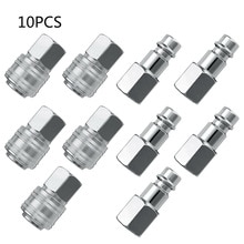 10PCS Male Thread Fitting With Male Thread Euro Compressor Air Line Coupler Connector Fitting 1/4 BSP Connect Release UK Style