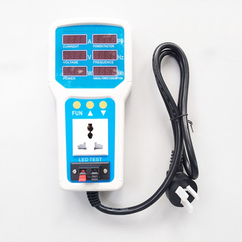 Digital Handheld electricity monitor handheld power meter measure A V Hz power factor active power and annual power consumption