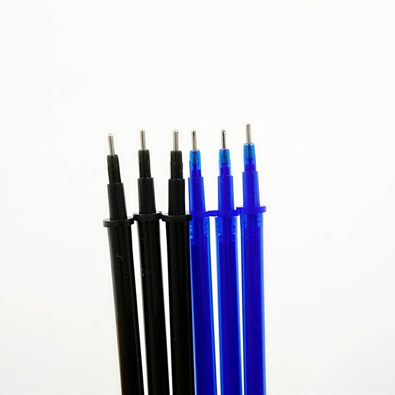 Recambios borrables para oficina, plumas de Gel de firma, relleno mágico, tinta Neutral azul/negra, suministros escolares de repuesto para chico de escritura, 10 Uds.