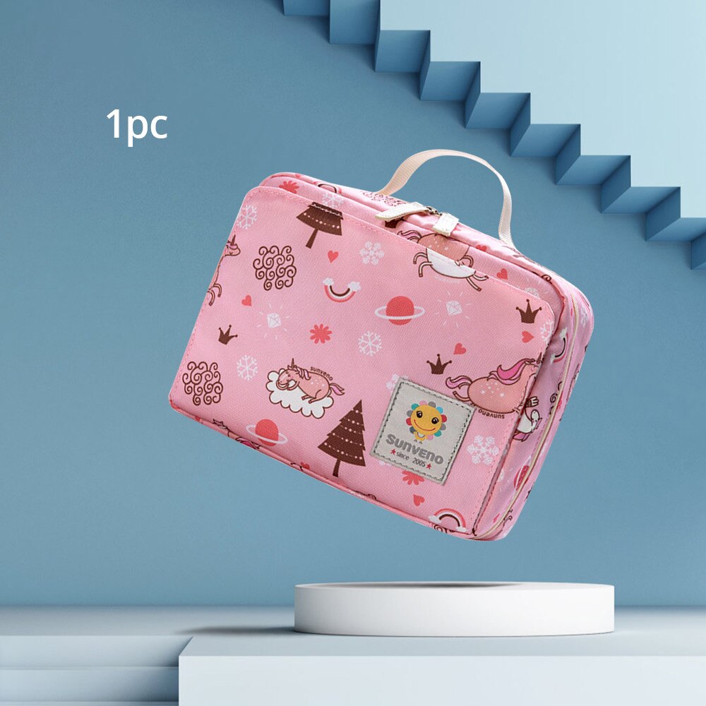 Sunveno Baby Diaper Bags Maternity Bag for Disposable Reusable Cosmetic Bag Wet Dry Diaper Bag Handle Wetbags Makeup Bags: s pink dream sky