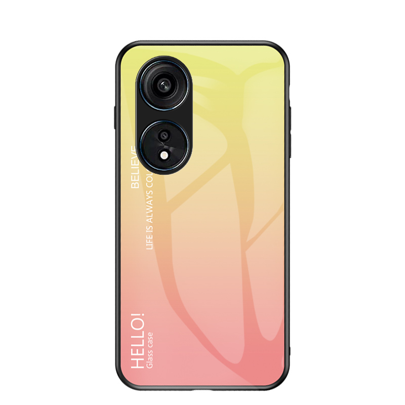 Til oppo reno 8t deksel luksuriøst hardt herdet glass gradert beskyttende bakdeksel deksel til oppo reno 8t 4g 5g reno 8t telefonskall: Abs / Grå