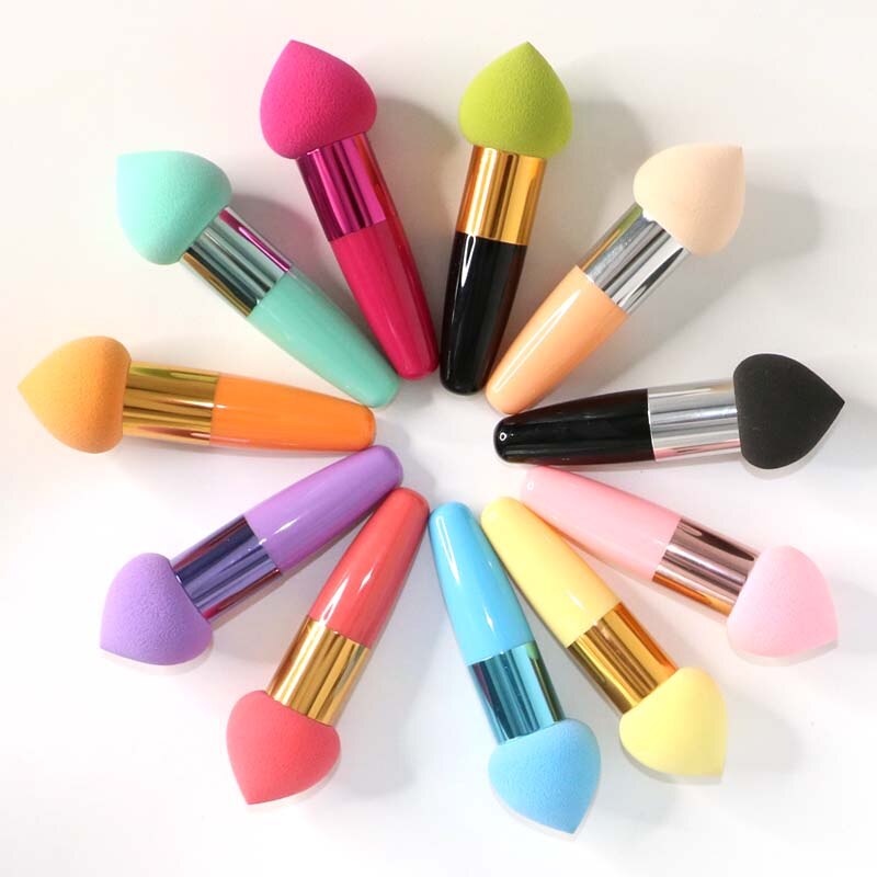 Esponja de base de maquillaje con cabeza de hongo, esponja de mezcla de polvo, Kit de belleza suave, herramientas de maquillaje cosmético , 5 piezas