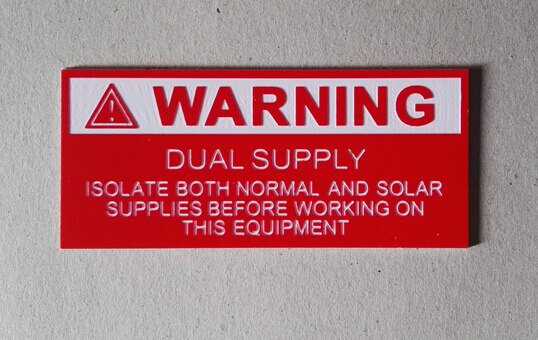 100pcs/lot SAA standard Solar warning label , PV warning label Best 3M adhesive, UV stable Solar labels, 5 years warranty