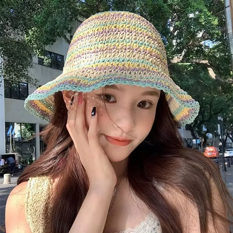 Straw Hat for Women Handmade Summer Hat Beach Travel Outdoor Summer Sun Hat Perfect for Panama Cap